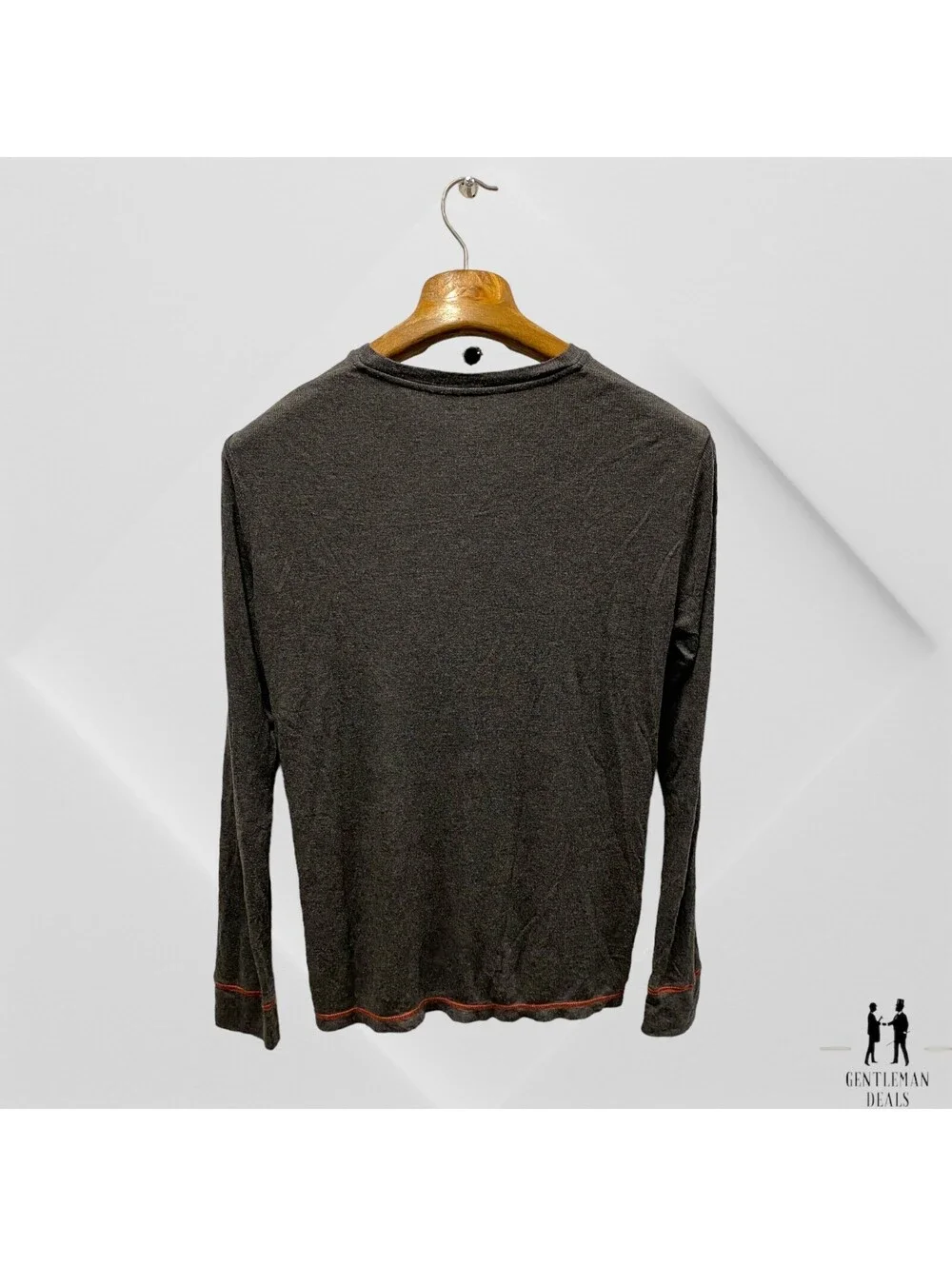 Tommy John Lounge Henley Long Sleeve Shirt Pajama Top Gray Loungewear Mens S Rib